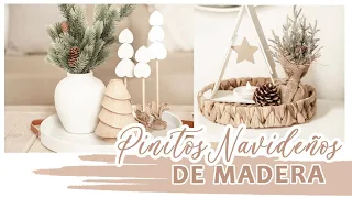 🎄DIY ARBORLITOS NAVIDEÑOS DE MADERA FÁCILES Y ECONÓMICOS🎄PINITO MANUALIDAD, IDEAS DECORACION NAVIDAD