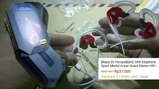 UNBOXING - QKZ CK5 Earphone E-Sport Gaming Cuma 37 Ribuan !!!