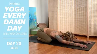 DAY 20 - RELIEF - Back Stretch | Yoga Every Damn Day 30 Day Challenge with Nico