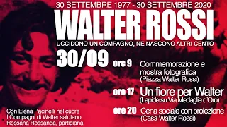 30 settembre nel ricordo di Walter Rossi