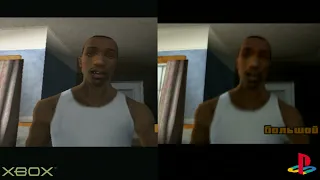 COMPARISON GTA San Andreas Playstation 2 vs Xbox - First 10 minutes