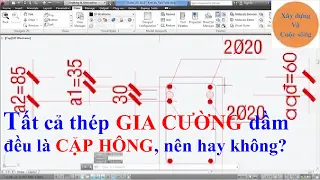 Tất cả thép GIA CƯỜNG dầm đều là CẶP HÔNG, nên hay không? | XD&CS