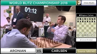 SACRIFICE AND SACRIFICE!!! CARLSEN VS ARONIAN | WORLD BLITZ CHAMPIONSHIP 2018