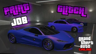 GTA 5 ONLINE: RARE "GALAXY PURPLE" PAINTJOB! (EASY METHOD) RARE GLITCH!