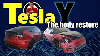Tesla Y. The body restore. Ремонт кузова.