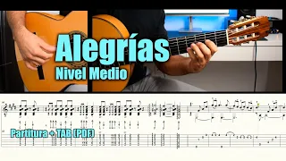 ALEGRÍAS / Nivel Intermedio / Partitura + TAB (PDF)