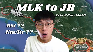 Axia E Can Meh? | How Much It Cost From Malacca to Johor Bahru with Perodua Axia E? | Weekend Vlog