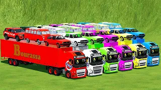 FORD INTERCEPTOR VS MINI BUSES VS VW GOLF I TRANSPORT BATLLE! Farming Simulator 22