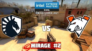 1/2 Финал. LIQUID vs VIRTUS.PRO. Map-2 Mirage. IEM Katowice 2021