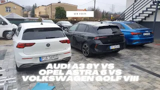 STR#205: Audi A3 (8Y) vs Opel Astra 6 vs VW Golf 8 (cz. 2) - czy pojęcie premium jeszcze ma sens?