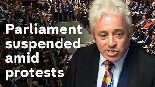 The moment parliament was suspended for five weeks amid Brexit crisis