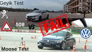 Vw Passat 2.0 Bi-Tdi 240 VS Peugeot 508 Geyik Test -Yol Tutuş Testi -Moose test incleme review Pov