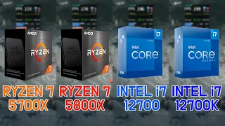 RYZEN 5 5700X vs 5800X vs INTEL i5-12700 vs i7-12700K with RTX 3080 Ti (7 Games / FHD / 1080p)