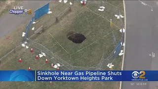 Sinkhole opens up in Yorktown Heights park