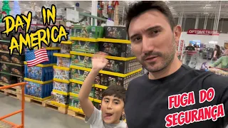 Fomos ao Costco nos EUA🇺🇸. Perdemos da família e tivemos que correr de 1 segurança.