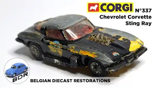 Corgi 337 Chevrolet Corvette Sting Ray diecast restoration
