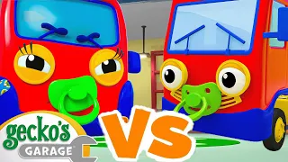 Baby Truck vs Baby Truck? | Baby Truck | Gecko's Garage | Kids Songs
