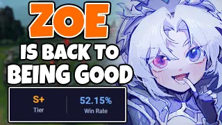 Zoe is back to S+ Tier in Masters+, here is a great game to learn her positioning in teamfights