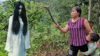 All dangers in the deep forest - Digging up brown tubers to sell, Single mother living in the forest