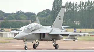 Alenia Aermacchi T-346A Master Italian Air Force MM55213 departure at RAF Fairford RIAT 2019 AirShow