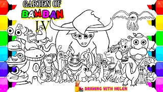 Garten Of Banban 4 Coloring Pages / All New Bosses + Ending Chapter 4 /   Warriyo -  Mortals [NCS]