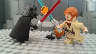 Darth Vader And Obi-Wan Hallway Fight Scene LEGO Star Wars Stop Motion #lego #starwars