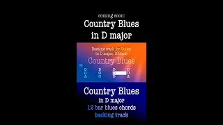 Country Blues in D major, backing track for Guitar, 188bpm. Play along and enjoy!