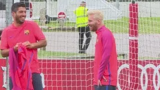 Barcelona train at St George's Park ahead of Celtic friendly