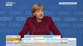 CDU-Parteitag: Angela Merkel hält Abschlussrede am 15.12.2015