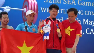 Lực sĩ Việt Nam phá kỷ lục SEA Games, giành HCV đầy kịch tính