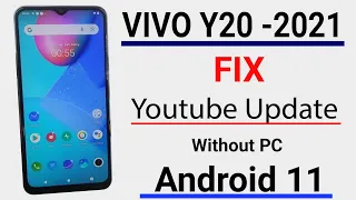 Vivo Y20 (2021) Frp Bypass Fix YouTube Update | Y20 Google Account Bypass Android 11 Without PC