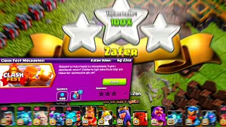 60 SANİYE DE CLASH FEST MÜCADELESİ! EN KOLAY 3 YILDIZ ALMA TAKTİĞİ! CLASH OF CLANS