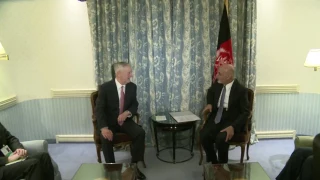 Secretary of Defense Jim Mattis meets President of Afghanistan, Ashraf Ghani