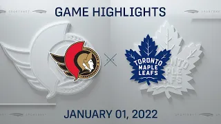 NHL Highlights | Senators vs. Maple Leafs - Jan 1, 2022