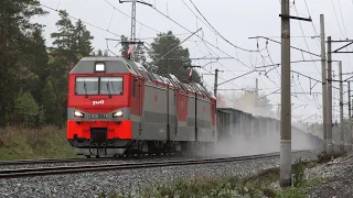 Train videos. Freight trains in Russia - 76.
