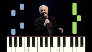 piano tutorial "EMMENEZ-MOI" Aznavour, 1967, avec partition gratuite