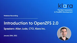 Klara Inc - Introduction to OpenZFS 2.0