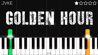 JVKE - golden hour | EASY Piano Tutorial