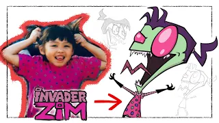 How To Draw Yourself as an INVADER ZIM Character (Step-by-Step Drawing Tutorial with VoiceOver)