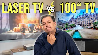 XXXL-TV: UHD Samsung QLED Q80C vs. 4K Laser TV - Wer macht das Rennen?