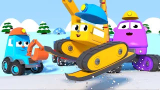 FRIENDS ON WHEELS EP 61 - KIDS TRUCKS BUILD A SKI LIFT IN THE ALPS 🏔️🚜 | Fun Kids' Animation