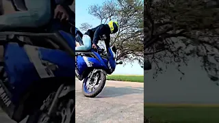 Rolling Stoppie with R15 V3❤️|| #shorts #viral #dailyshorts #trending #stunt