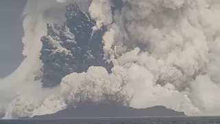 Underwater Volcano Erupts Off Tonga