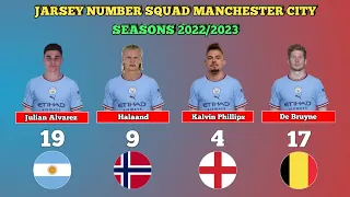 Jarsey Number Squad Manchester City Seasons 2022/2023