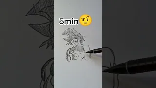 How to Draw Goku in 10sec,10mins,10hrs #shorts