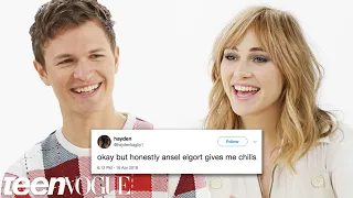 Ansel Elgort & Suki Waterhouse Compete in a Compliment Battle | Teen Vogue