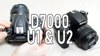 My Nikon User Settings U1/U2 on the D7000