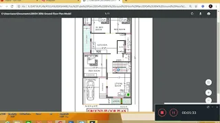 28x54 ft 3 bhk House map with dimensions in Hindi