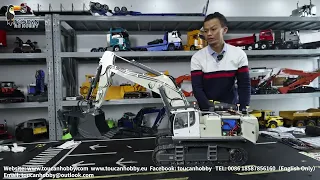 Unbox HUINA Kabolite 1/14 Hydraulic RC Excavator K970-100S, one hydraulic grab or plier as gift.