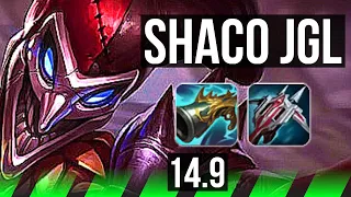 SHACO vs TEEMO (JGL) | 12/1/9, 66% winrate, Legendary | NA Master | 14.9